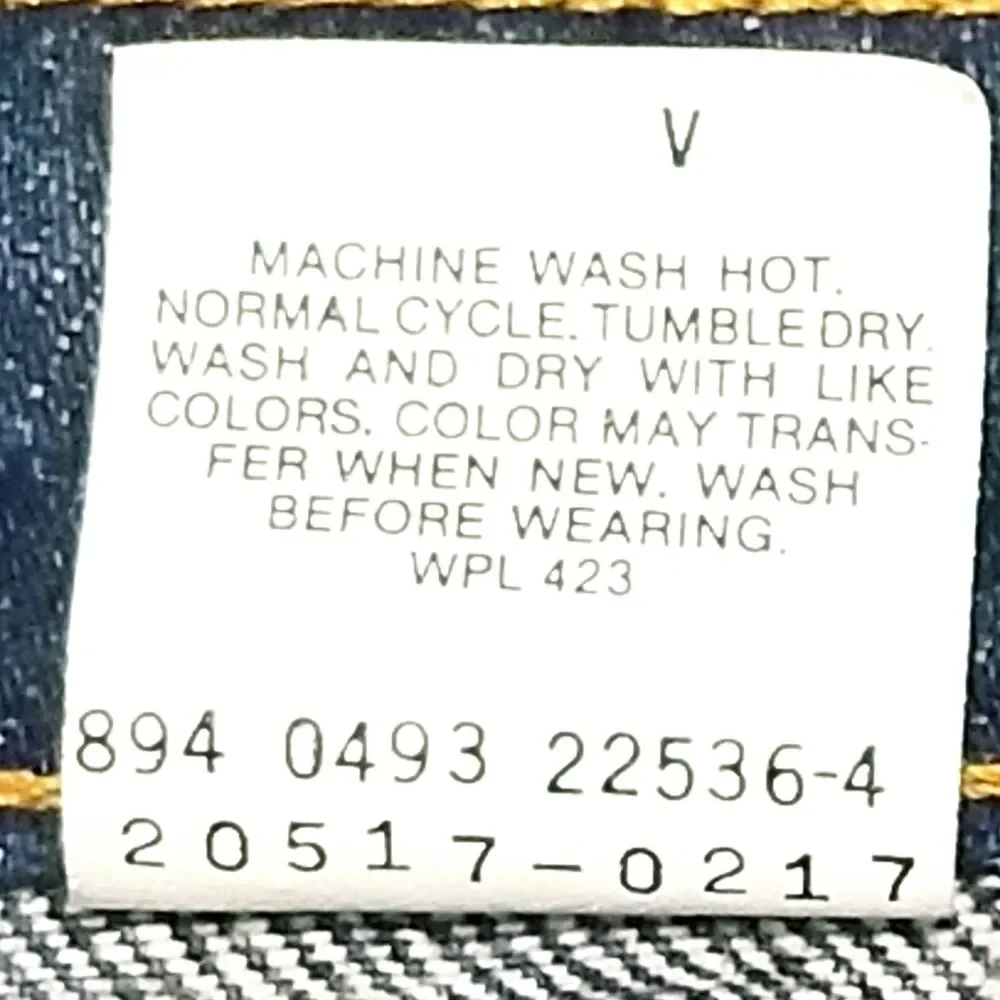 Levi's 517 Jeans Men Size 36x34 Orange Tab Vintage Denim 1993 USA Made (35x34.5)